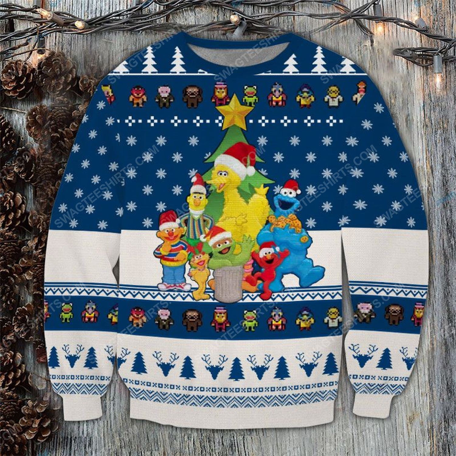 [special edition] Sesame street tv show ugly christmas sweater – maria