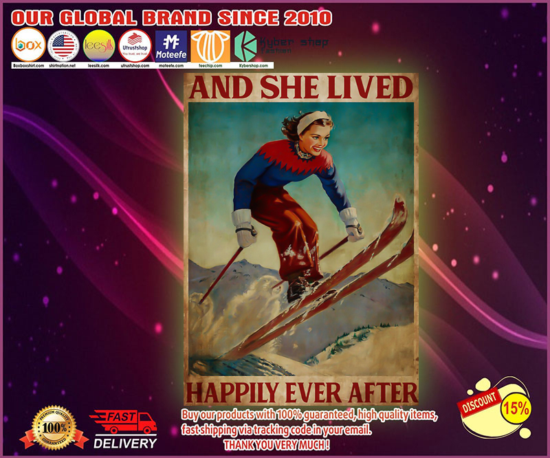 She lived happily ever skiing poster 1