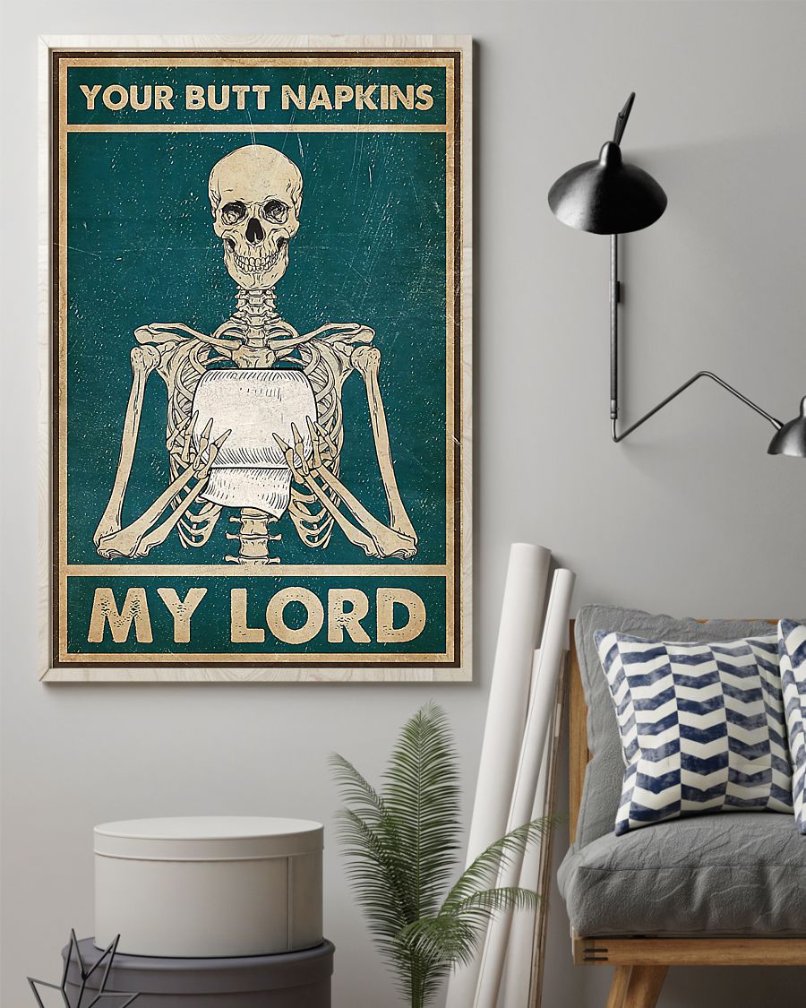Skeleton your butt napkins my love poster 7