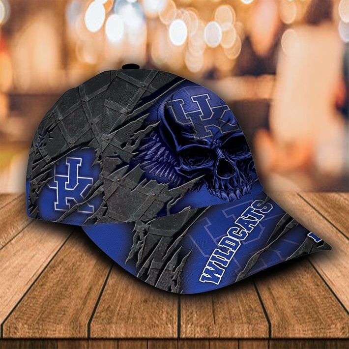 Skull Kentucky Wildcats Custom Name Cap Hat1