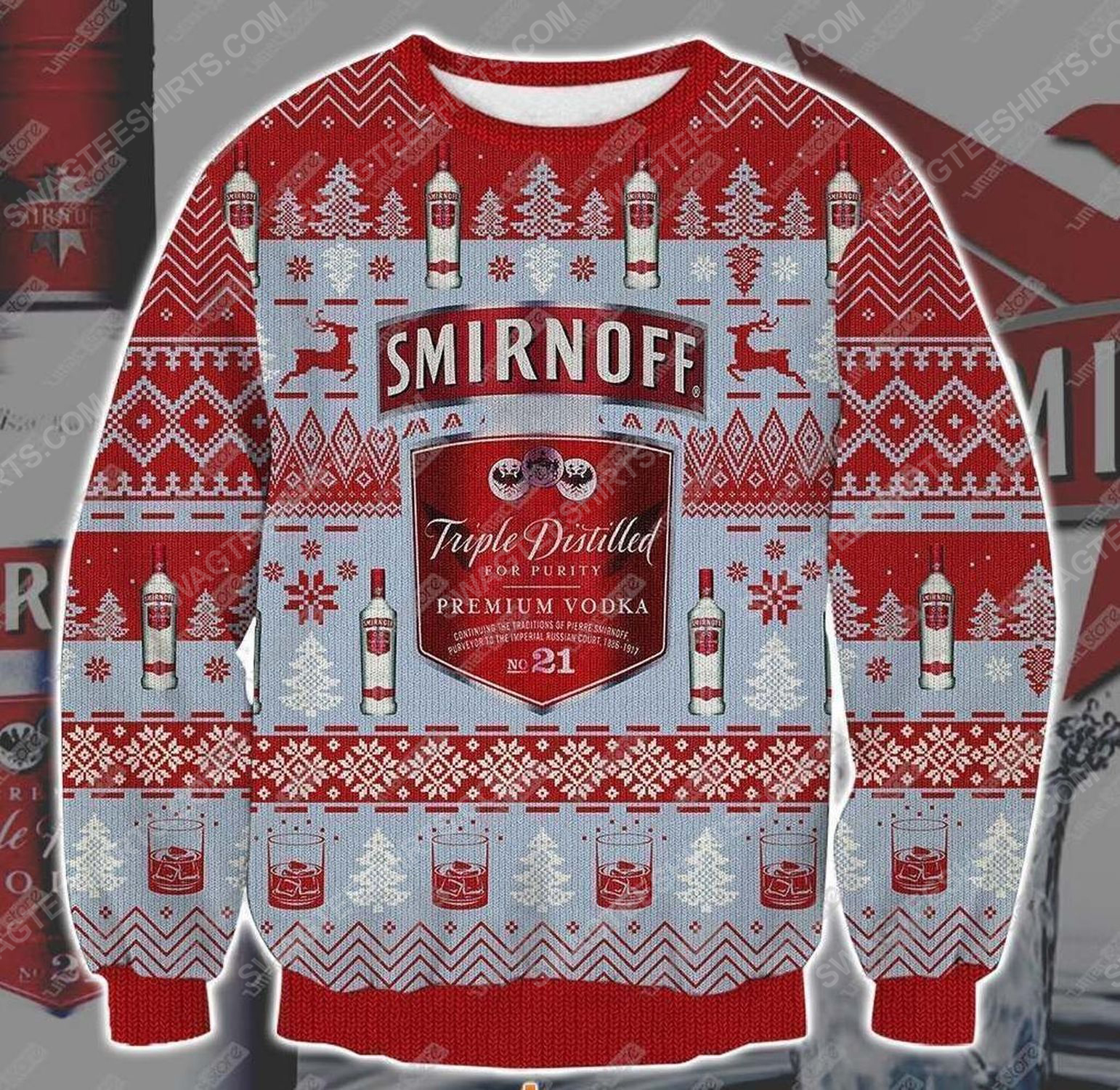 [special edition] Smirnoff premium vodka ugly christmas sweater – maria