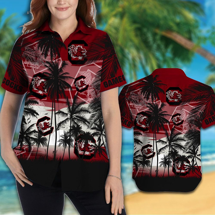 South Carolina Gamecocks Tropical Hawaiian Shirt, Short1