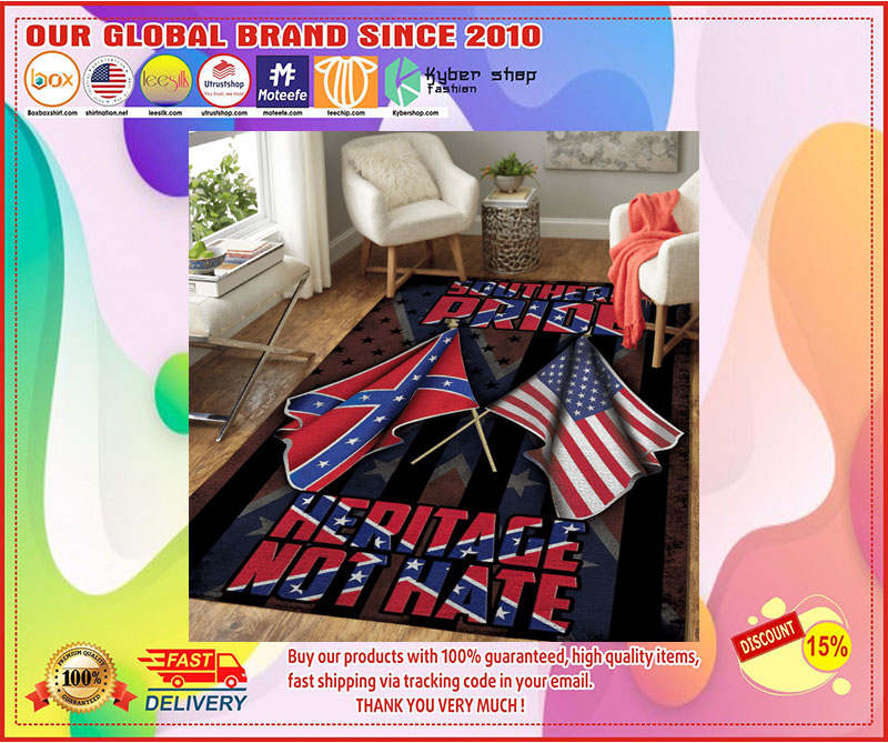 Souther pride Heritage not hate confederate rug 1
