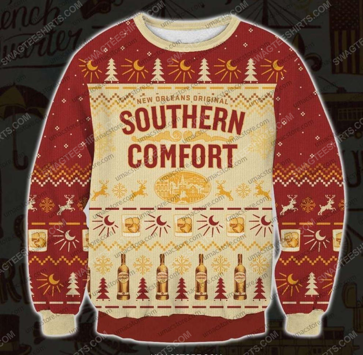 [special edition] Southern comfort new orleans original ugly christmas sweater – maria