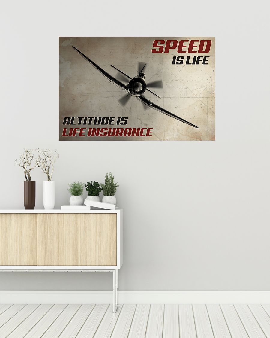 Speed is life altitude is life insurance poster 7