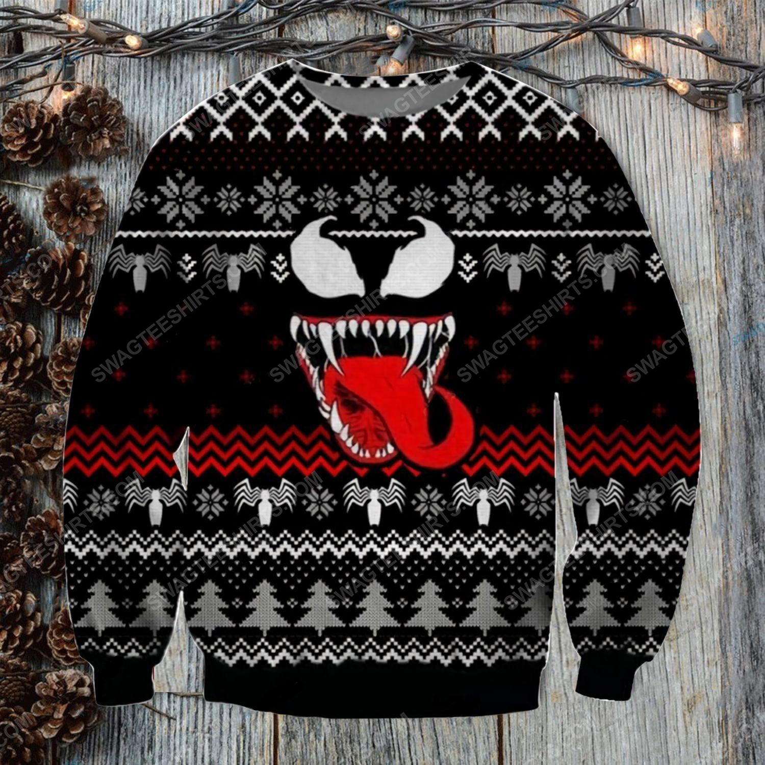 [special edition] Spider man venom ugly christmas sweater – maria