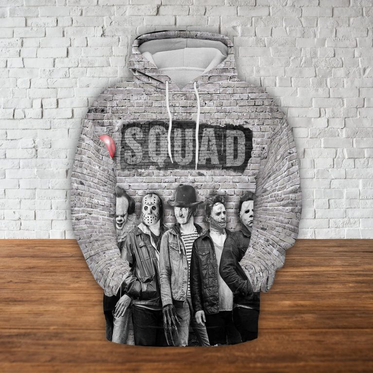 Squad horror wall all over print hoodie1