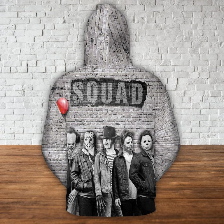 Squad horror wall all over print hoodie2