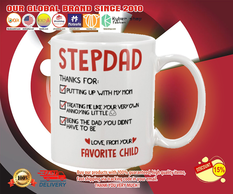 Stepdad thanks for putting up with my mom mug 3