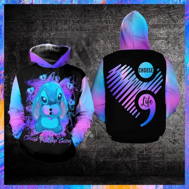 Stitch Heart Suicide Prevention Awareness Choose to keep going 3d hoodie – LIMITED EDITION