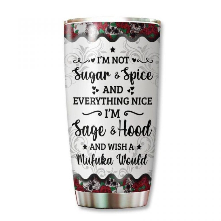 Sugar Skull Sage And Hood Personalized Stainless Steel Tumbler