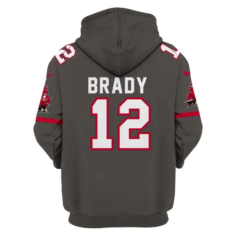 Tampa Bay Buccaneers 12 Brady 3D Shirt hoodie1