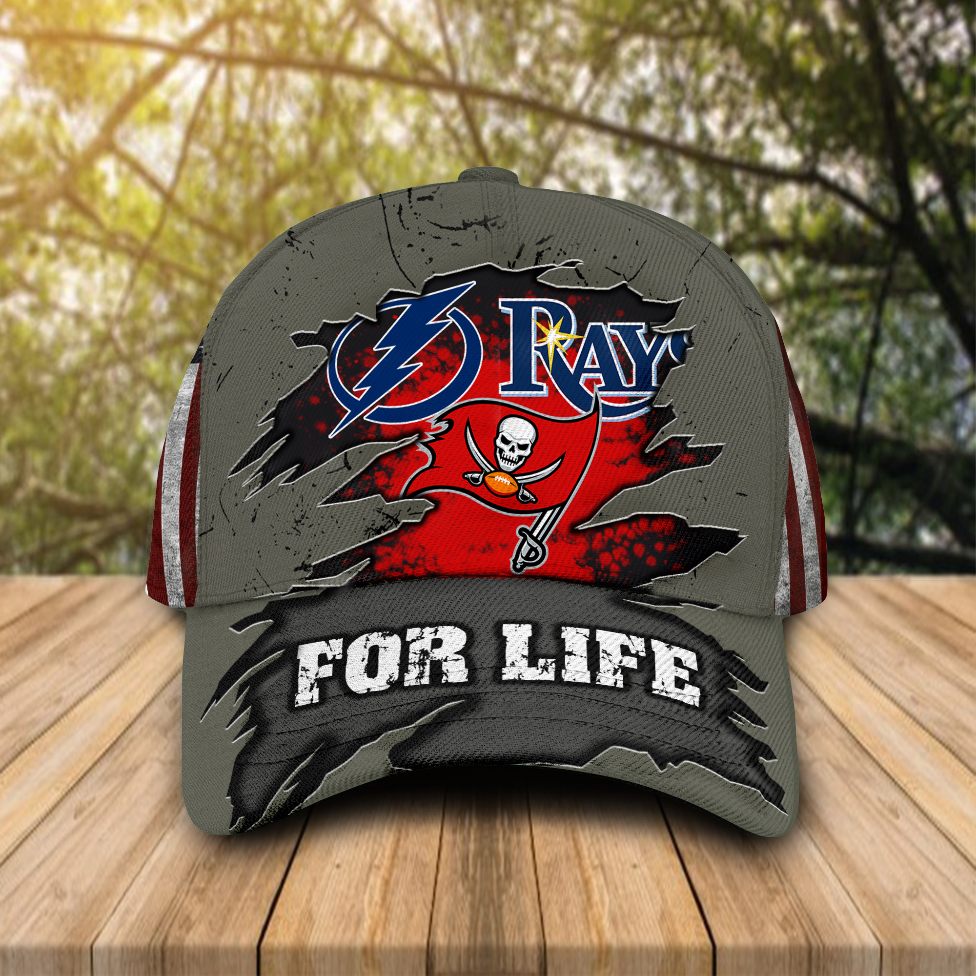 Tampa Bay Lightning Buccaneers and Rays For Life Hat cap