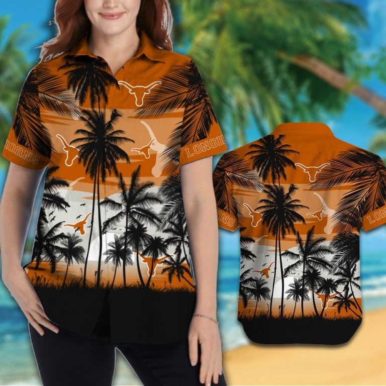Texas Longhorns football Tropical hawaiian shirt (2)