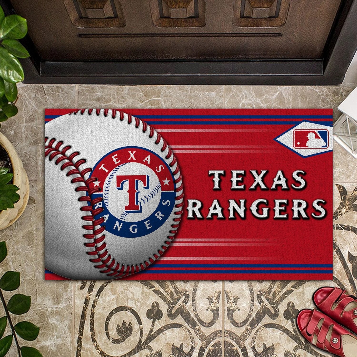 Texas Rangers Baseball Doormat – BBS