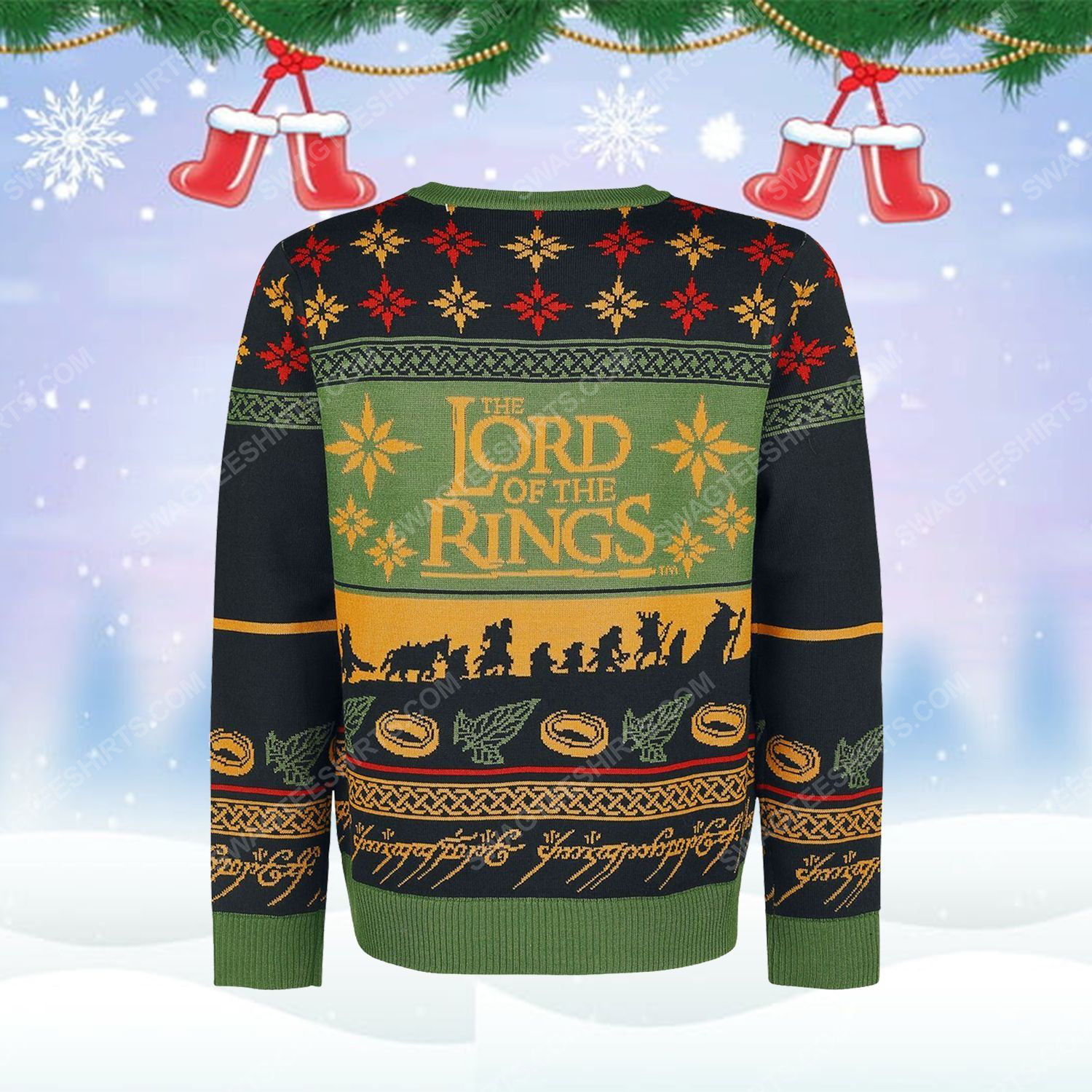 The lord of the rings movie ugly christmas sweater