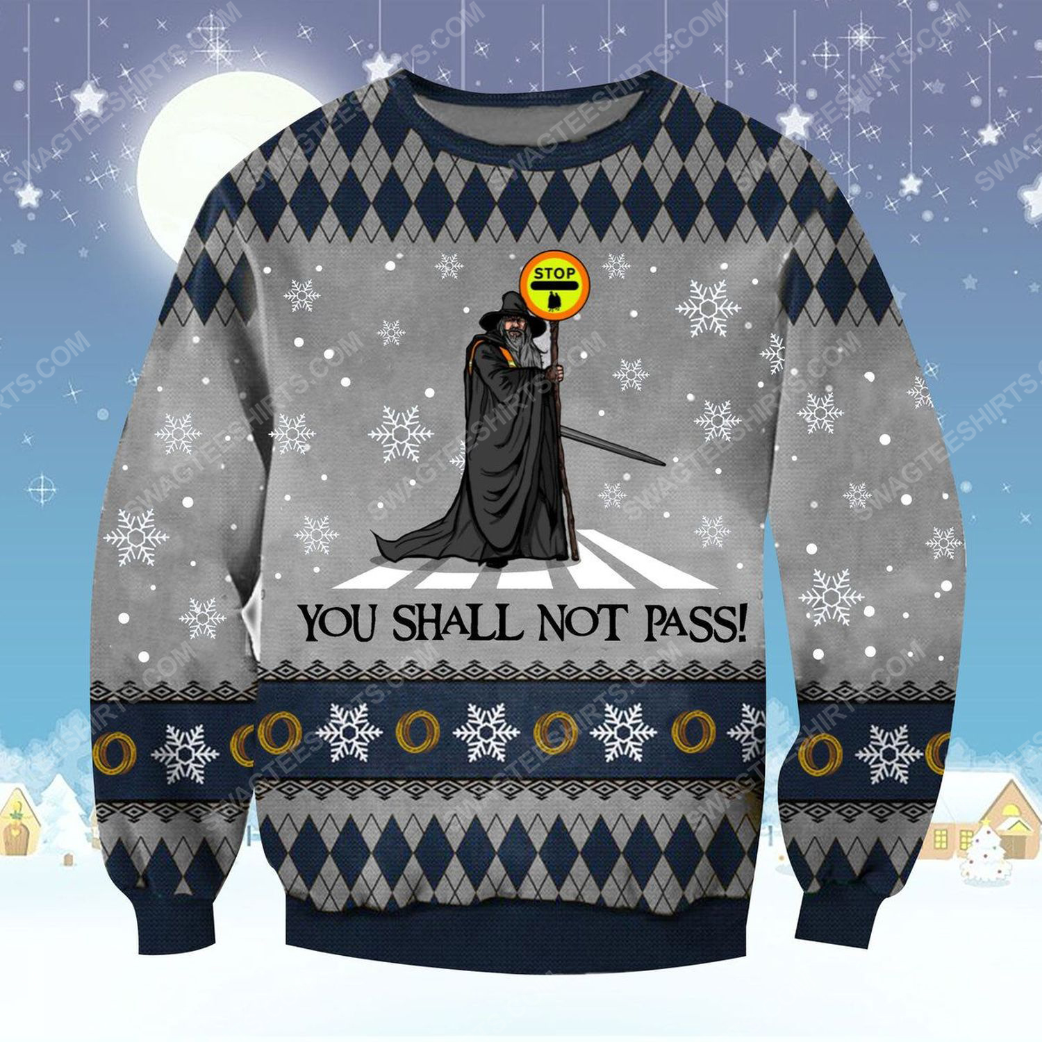 [special edition] The lord of the rings you shall not pass ugly christmas sweater – maria