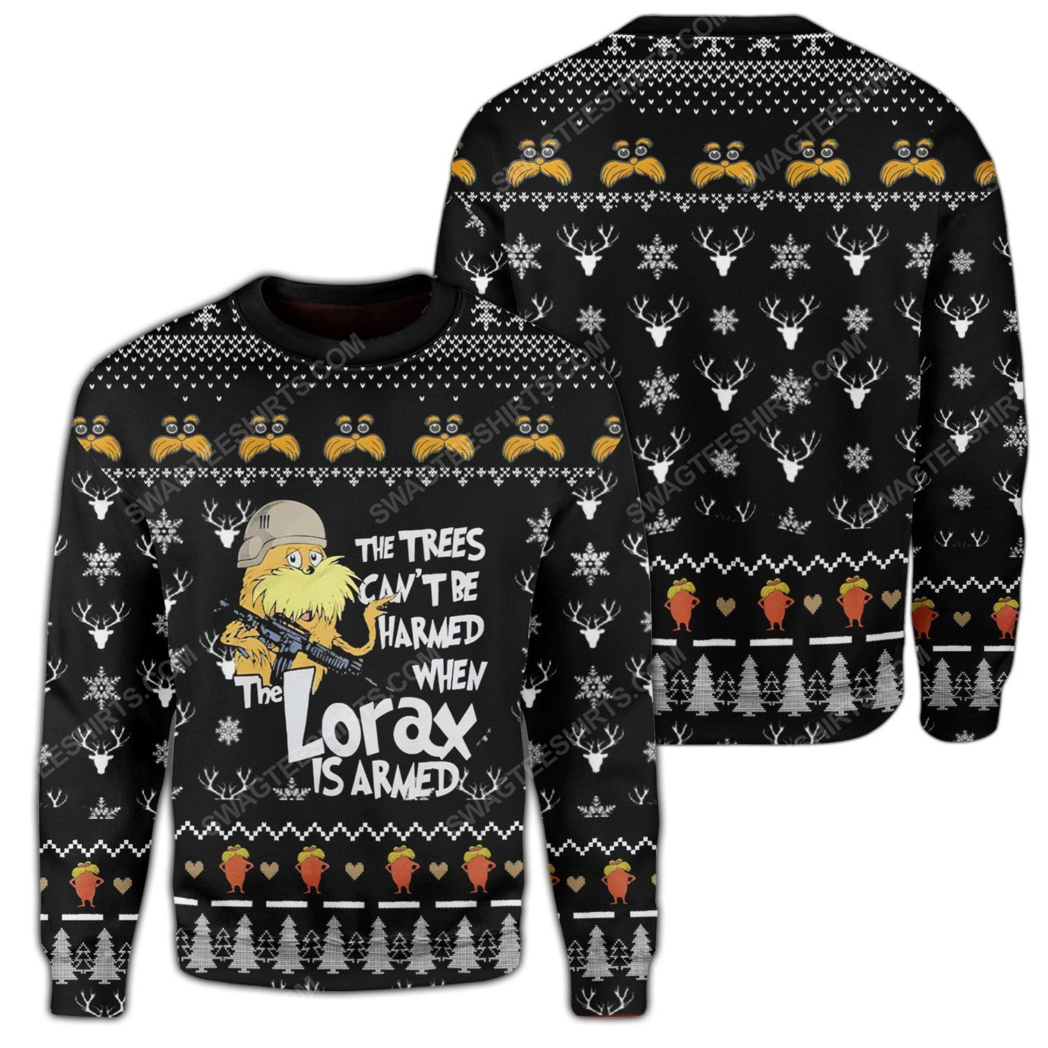 [special edition] The trees can’t be harmed if the lorax is armed ugly christmas sweater – maria