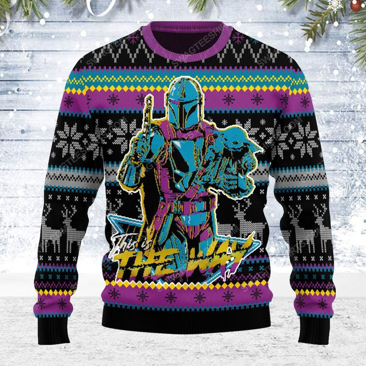 [special edition] This is the way star wars the mandalorian ugly christmas sweater – maria