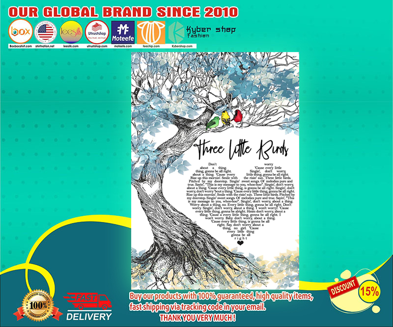 Three little bird lyrics poster 3