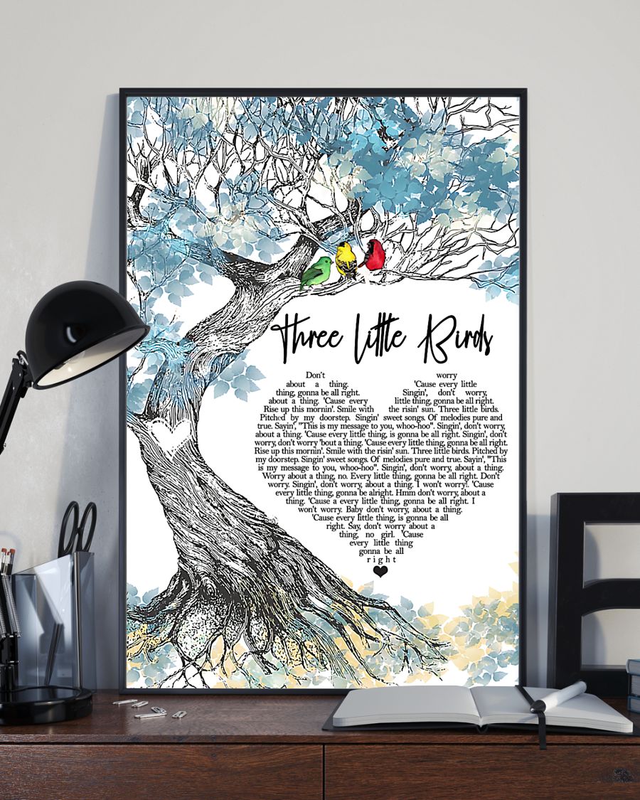 Three little bird lyrics poster 8