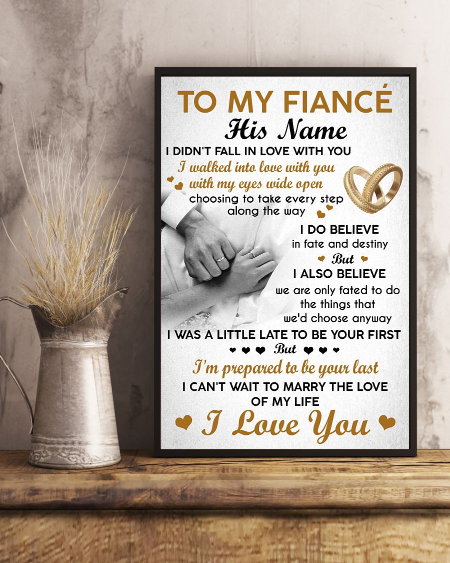 To my fiancé custom personalized name poster 3