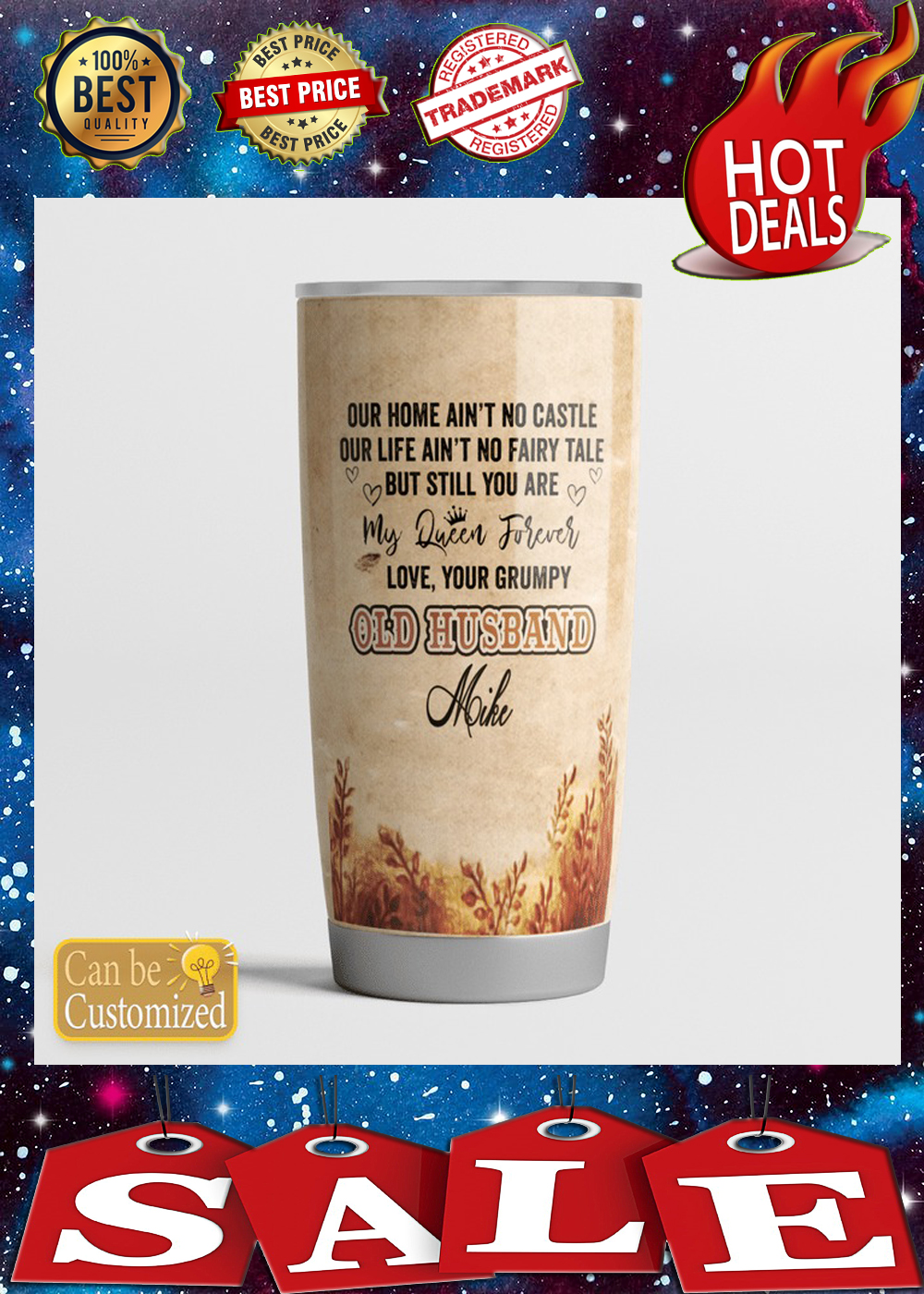 To my wife personalized custom name tumbler 2
