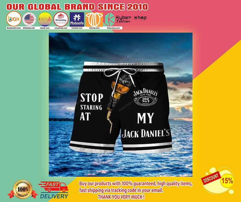 Stop staring at my jack daniel's beach short