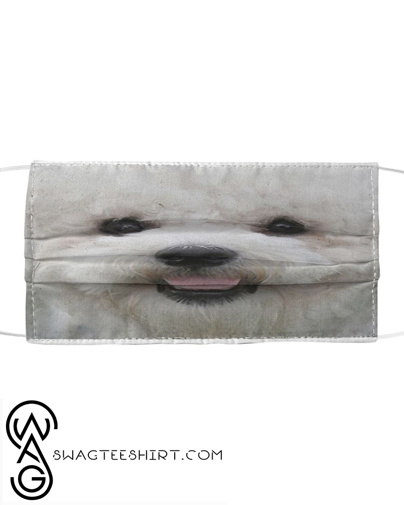 Puppy dog mouth all over printed face mask – maria