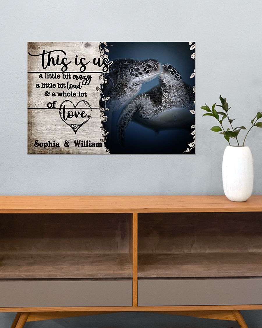 Turtle this is us a little bit crazy a little bit cloud custom personalized name poster5