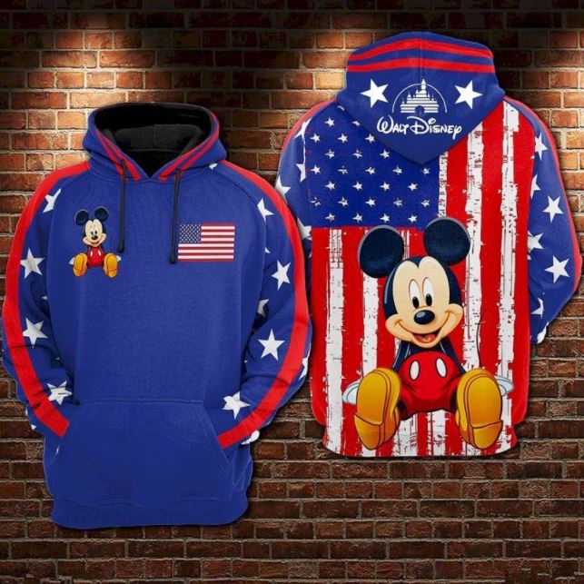 USA Mickey Mouse 3D Hoodie