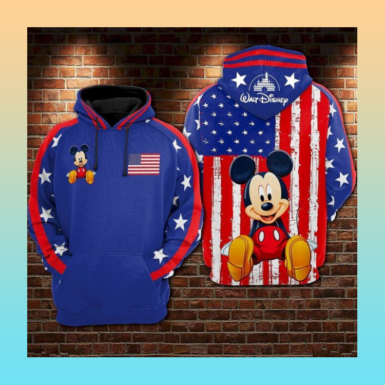 USA Mickey Mouse 3D Hoodie1