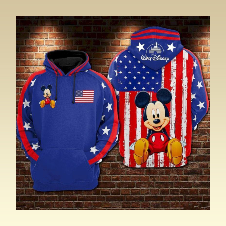 USA Mickey Mouse 3D Hoodie3