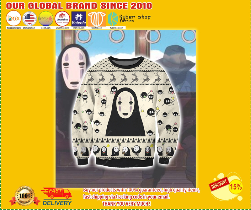No-face kaonashi ugly Christmas sweater sweatshirt 1
