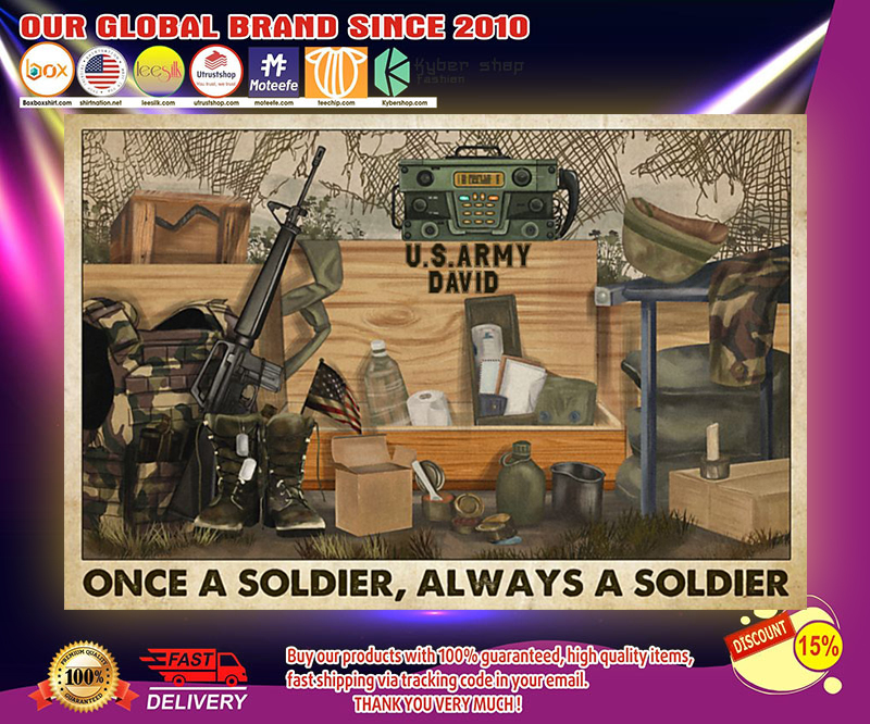 Veteran once a soldier always a soldier poster 3