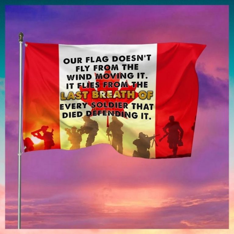 Veteran our flag doesn't fly from the wind moving it Canada flag 1