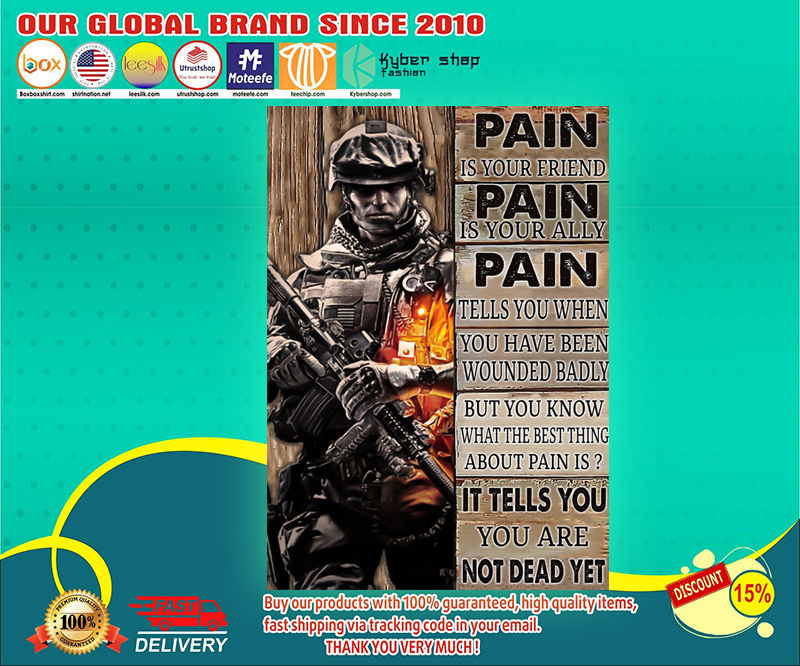 Veteran pain is your friend pain is your ally poster 3