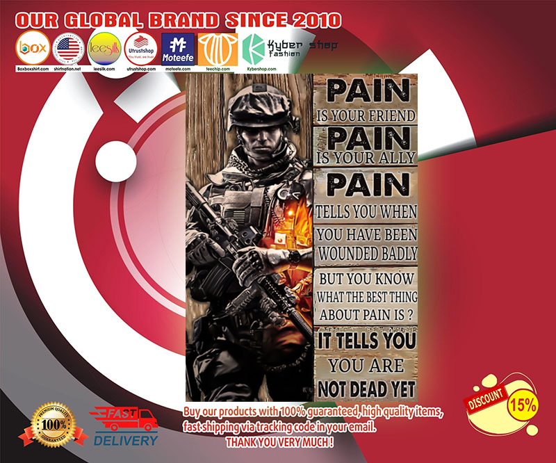 Veteran pain is your friend pain is your ally poster 4