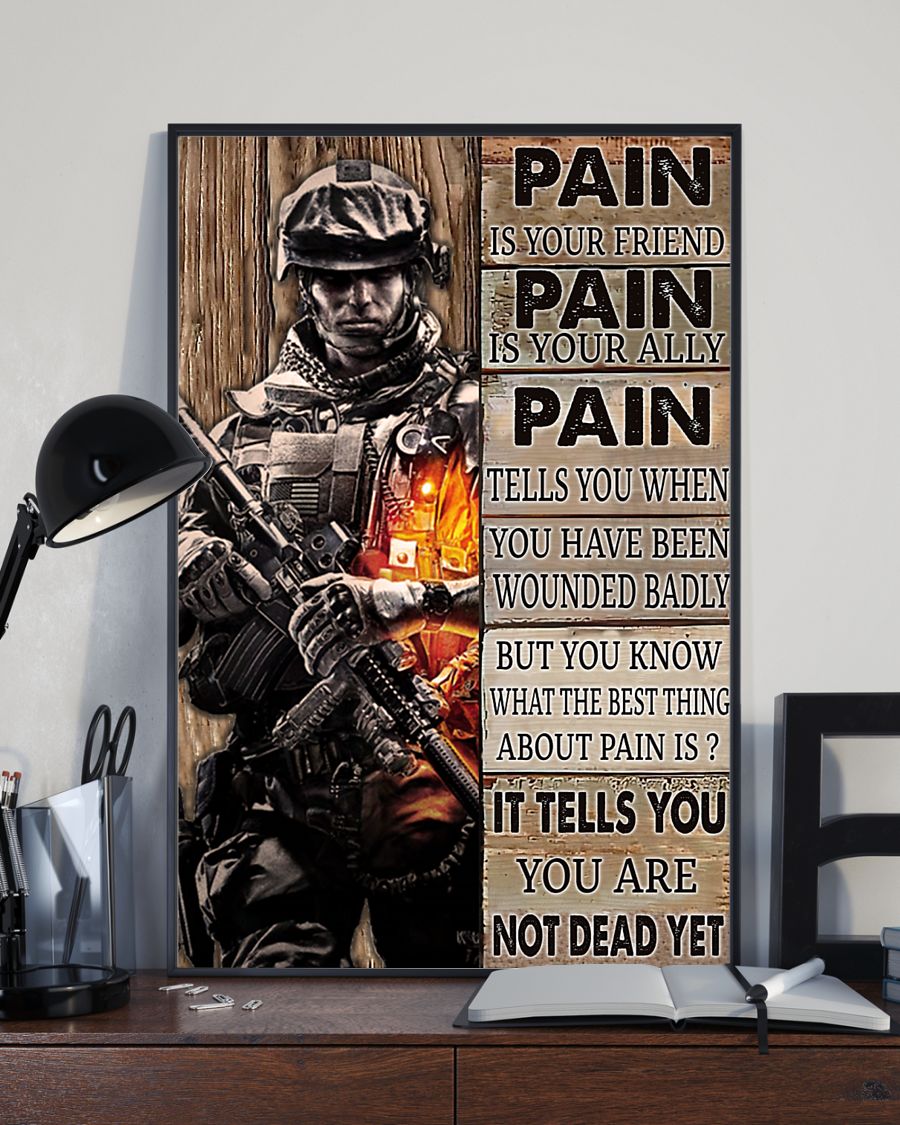 Veteran pain is your friend pain is your ally poster 8