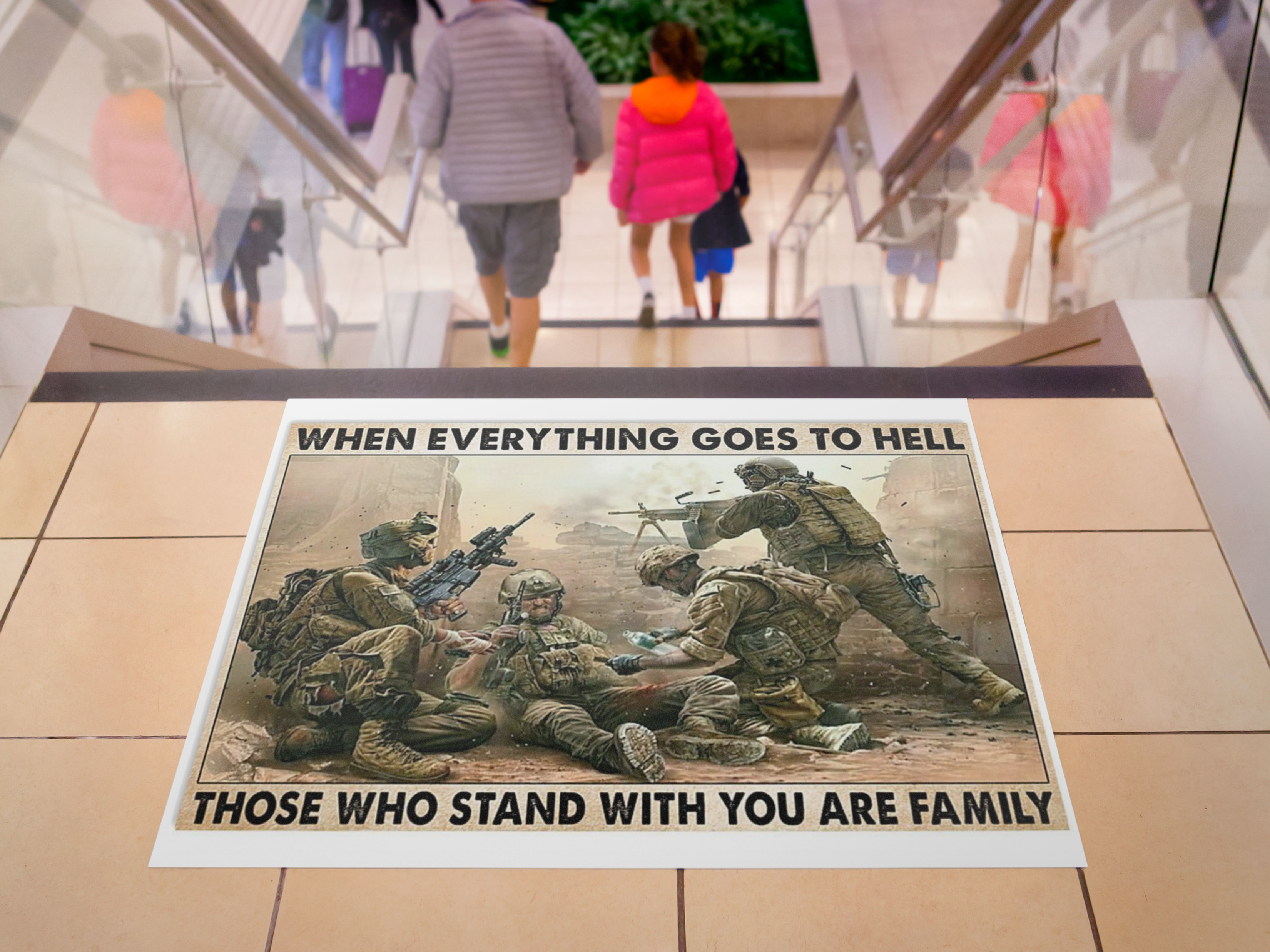 Veteran when everything goes to hell those who stand with you are family poster 2