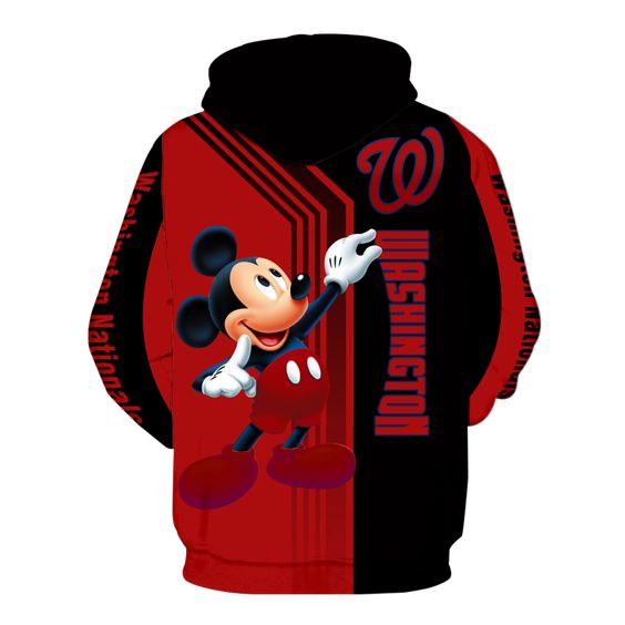 Washington Nationals Mickey Mouse 3D Hoodie1