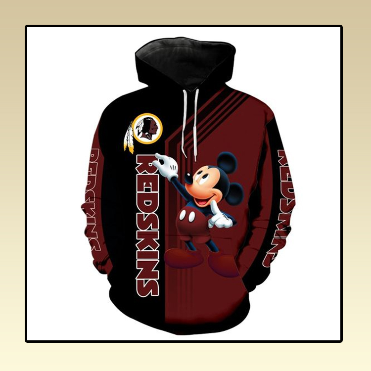 Washington Redskins Mickey Mouse 3D Hoodie1