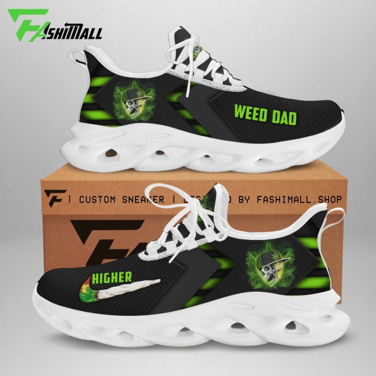 Weed dad skull cannabis higher Nike clunky max soul shoes 1