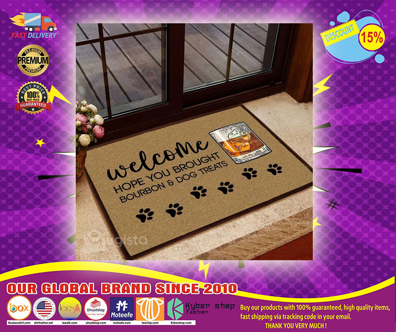 Welcome hope you brought bourbon and dog treats doormat1