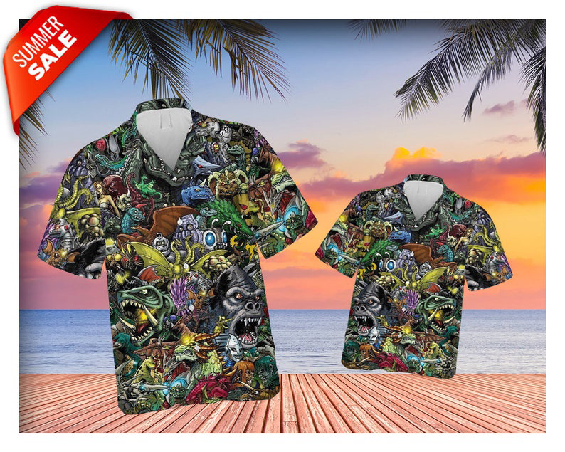 Welcome to the world of Godzilla hawaiian shirt