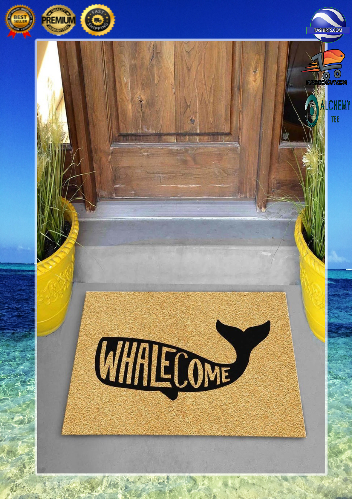 Whalecome whale doormat 1