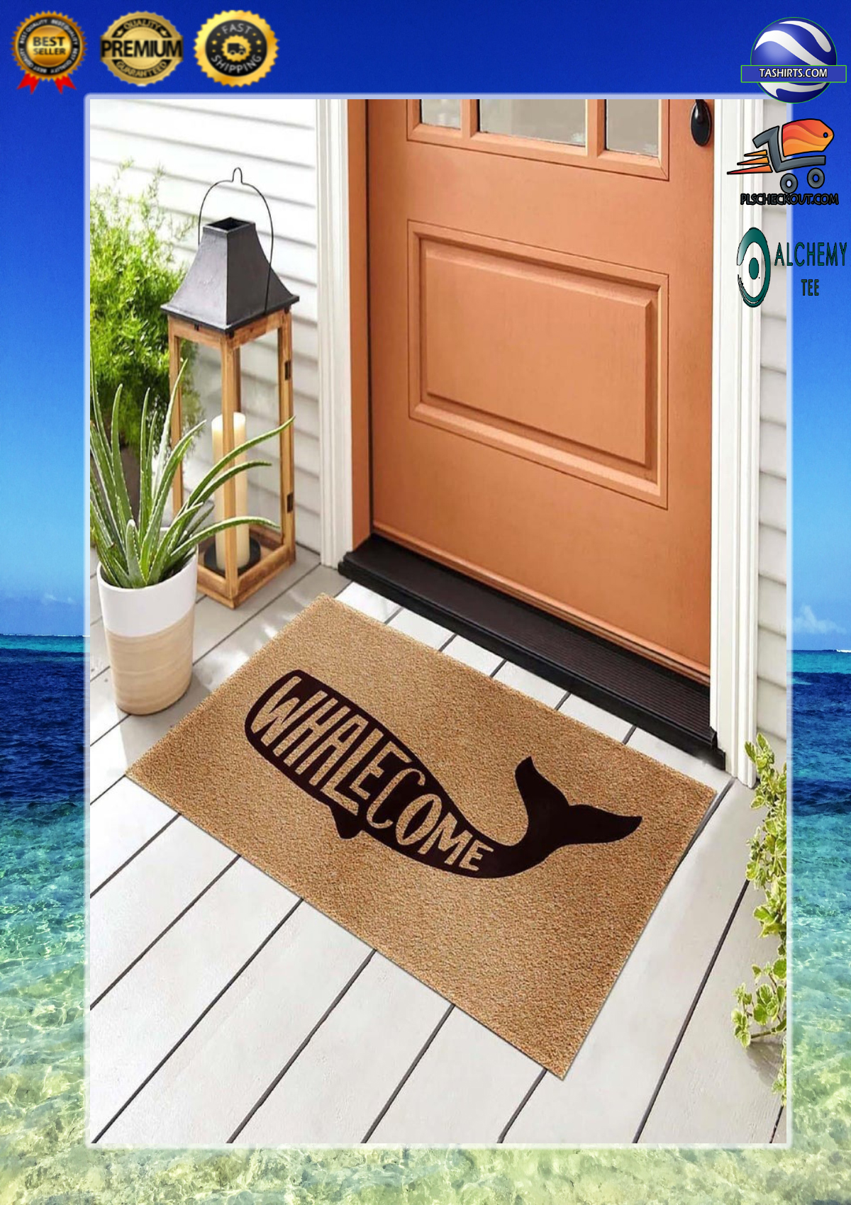 Whalecome whale doormat 2