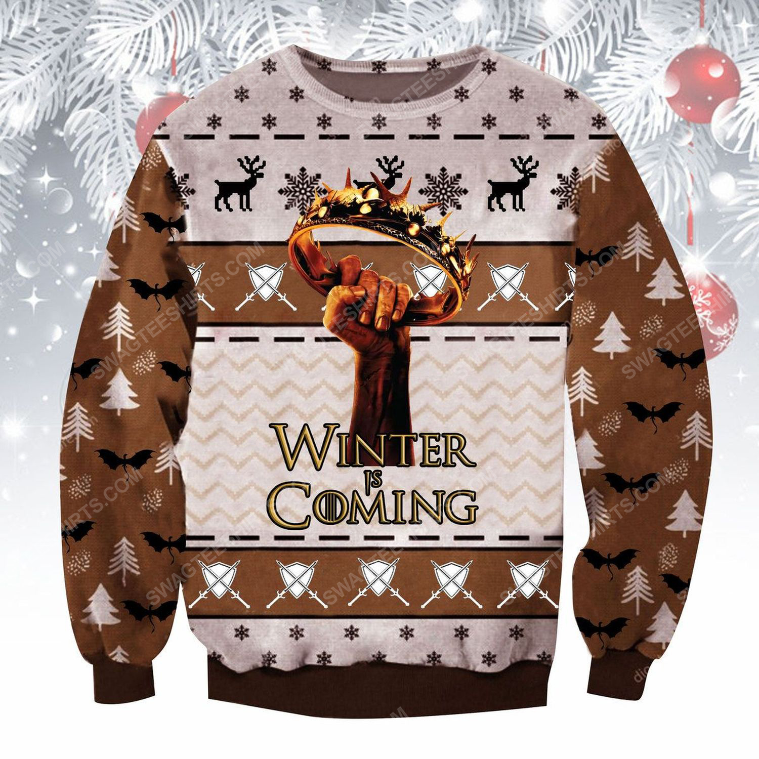 [special edition] Winter is coming game of thrones ​ugly christmas sweater – maria