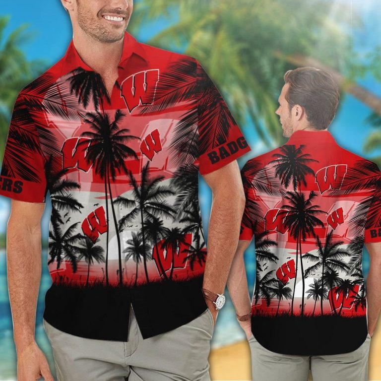 Wisconsin Badgers Tropical hawaiian shirt (1)