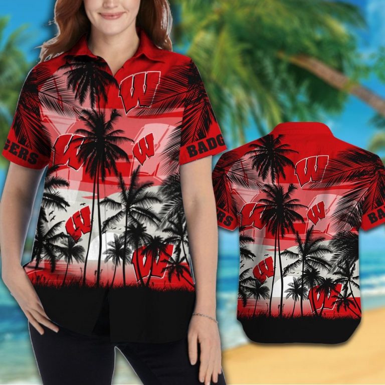 Wisconsin Badgers Tropical hawaiian shirt (2)